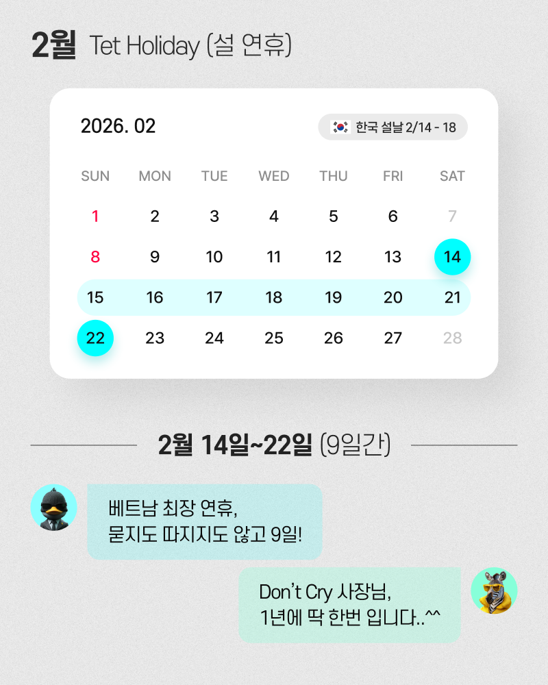 베트남 공휴일 2026년 주요 연휴 일정 및 직장인 실전 꿀팁5가지 이미지 2