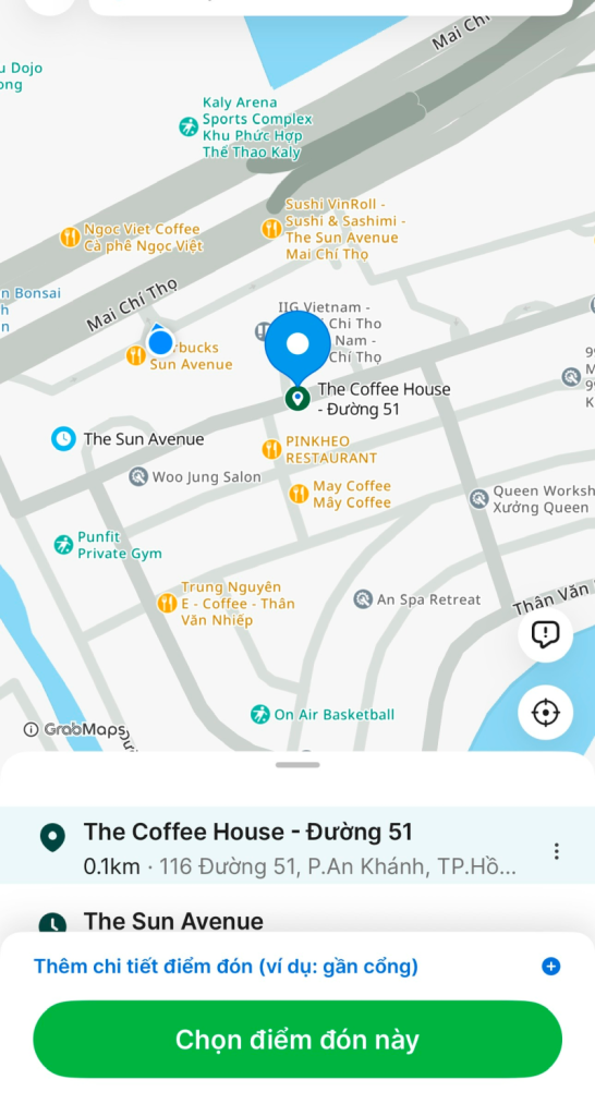 그랩 부를 때 위치 설정